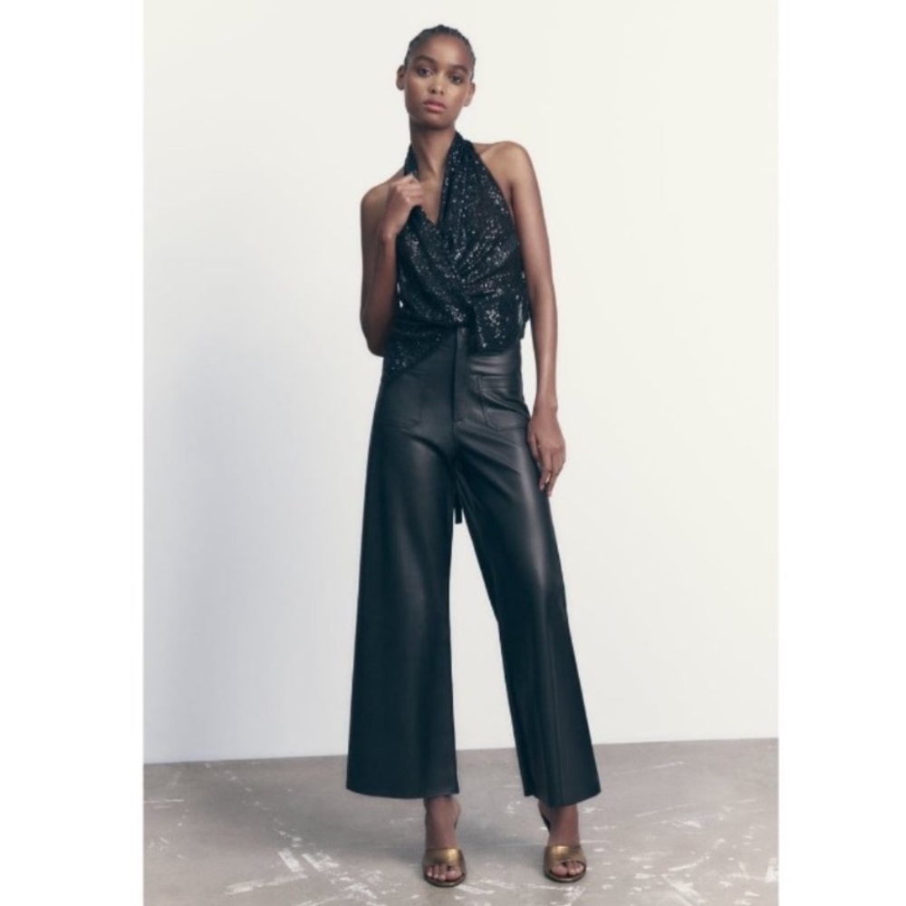 Zara faux leather pants